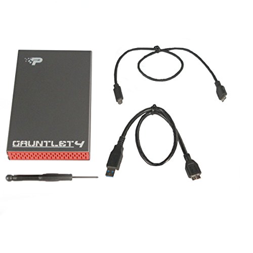 Patriot Gauntlet 3 SATA III 6 Gb/s USB 3.0 Festplatte Gehäuse kompatibel (PCGT325S) Mehrfarbig SATA 3 Type C Red von Patriot Memory