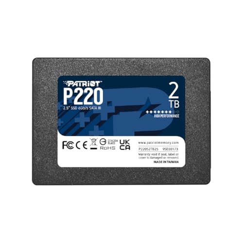 Patriot Memory P220 Internes Solid State Drive 2TB SSD SATA 3 2,5 Zoll von Patriot Memory