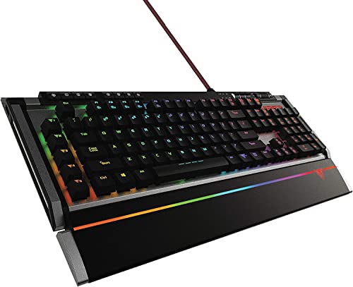 Patriot Memory Viper V770 Mechanische Gaming-Tastatur, mechanische Tastatur, RGB-Hintergrundbeleuchtung, mit Multimedia-Tasten, mit Kailh Red Switches – QWERTY-Tastatur French Layout von Patriot Memory