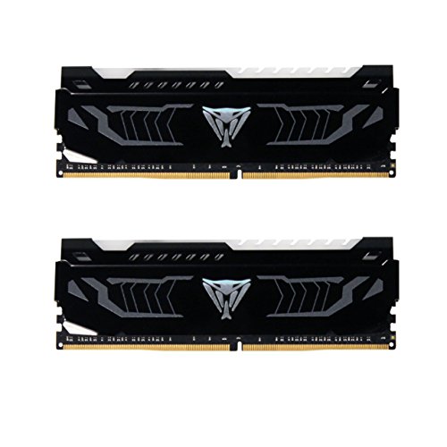 Patriot Memory Viper White LED 16 GB DDR4 2400 MHz Modul Speicher- – Module Arbeitsspeicher (16 GB, 2 x 8 GB, DDR4, 2400 MHz, 288-pin DIMM, Schwarz, Weiß) von Patriot