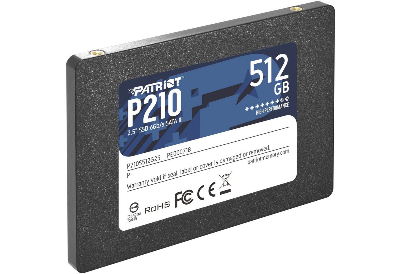 Patriot P210 512 GB SSD-Festplatte (512 GB) 2,5"" von Patriot
