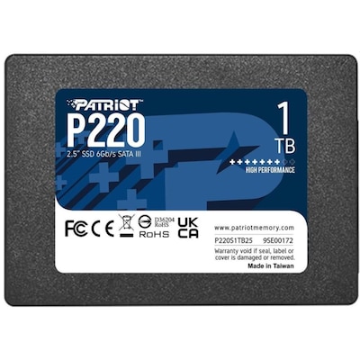 Patriot P220 SATA SSD 1TB 2,5 Zoll von Patriot