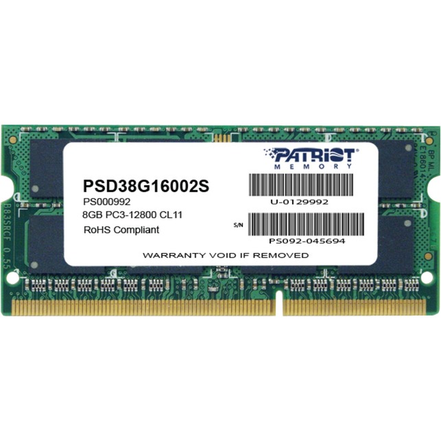 SO-DIMM 8 GB DDR3-1600  , Arbeitsspeicher von Patriot