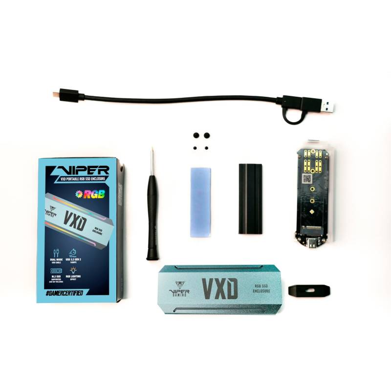 VXD M.2 PCIe RGB SSD Enclosure, Laufwerksgehäuse von Patriot