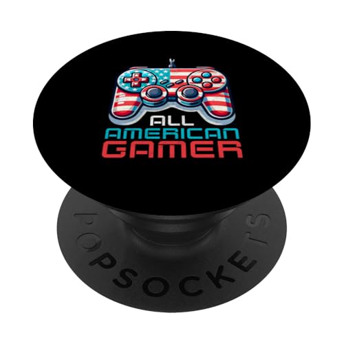 All American Gamer Videospiel 4. Juli Männer Frauen Kinder PopSockets Klebender PopGrip All American Gamer Videospiel 4. Juli Männer Frauen Kinder PopSockets Klebender PopGrip von Patriotic American 4th of July Apparel