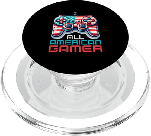 All American Gamer Videospiel 4. Juli Männer Frauen Kinder PopSockets PopGrip für MagSafe All American Gamer Videospiel 4. Juli Männer Frauen Kinder PopSockets PopGrip für MagSafe von Patriotic American 4th of July Apparel
