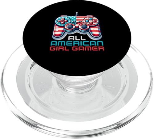 All American Girl Gamer Videospiel 4. Juli Frauen Kinder PopSockets PopGrip für MagSafe All American Girl Gamer Videospiel 4. Juli Frauen Kinder PopSockets PopGrip für MagSafe von Patriotic American 4th of July Apparel