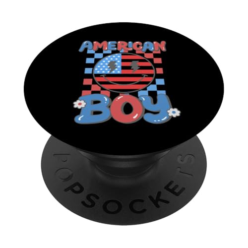 American Boy Retro Groovy Smile Face US-Flagge 4. Juli PopSockets Klebender PopGrip American Boy Retro Groovy Smile Face US-Flagge 4. Juli PopSockets Klebender PopGrip von Patriotic American 4th of July Apparel