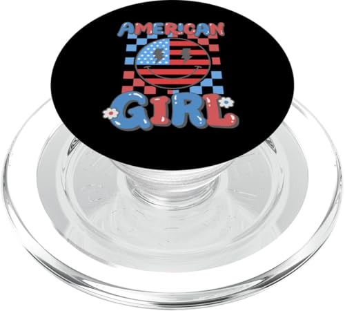 American Girl Retro Groovy Smile Face USA Flagge 4. Juli PopSockets PopGrip für MagSafe American Girl Retro Groovy Smile Face USA Flagge 4. Juli PopSockets PopGrip für MagSafe von Patriotic American 4th of July Apparel