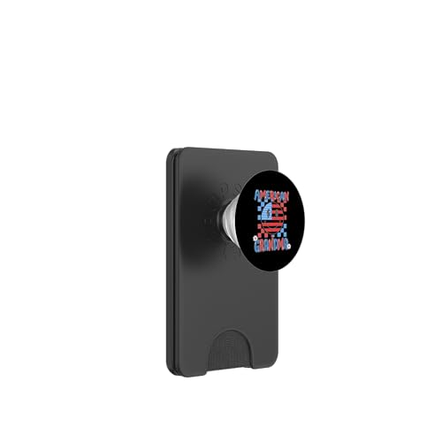 American Grandma Retro Groovy Smile Face US Flag 4. Juli PopSockets PopWallet für MagSafe von Patriotic American 4th of July Apparel