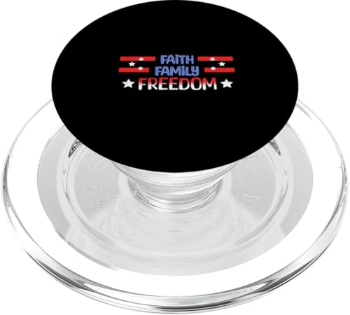 Faith Family Freedom USA Flagge 4. Juli Amerikanische Männer Frauen PopSockets PopGrip für MagSafe von Patriotic American 4th of July Apparel