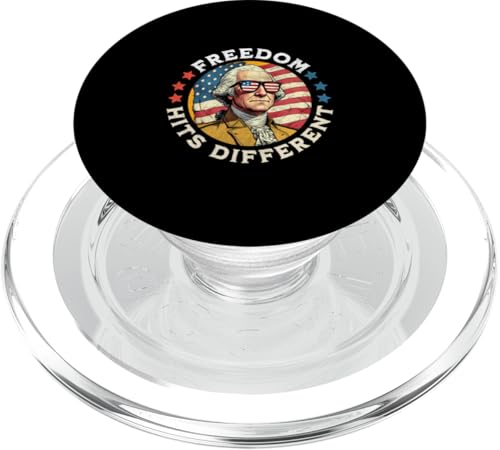 Freedom Hits Different Funny George Washington 4. Juli PopSockets PopGrip für MagSafe Freedom Hits Different Funny George Washington 4. Juli PopSockets PopGrip für MagSafe von Patriotic American 4th of July Apparel