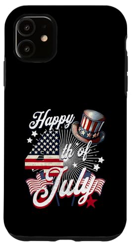 Happy 4th Of Juli USA Amerikanische Flagge Patriotische Männer Frauen Kinder Hülle für iPhone 11 Happy 4th Of Juli USA Amerikanische Flagge Patriotische Männer Frauen Kinder Hülle für iPhone 11 von Patriotic American 4th of July Apparel