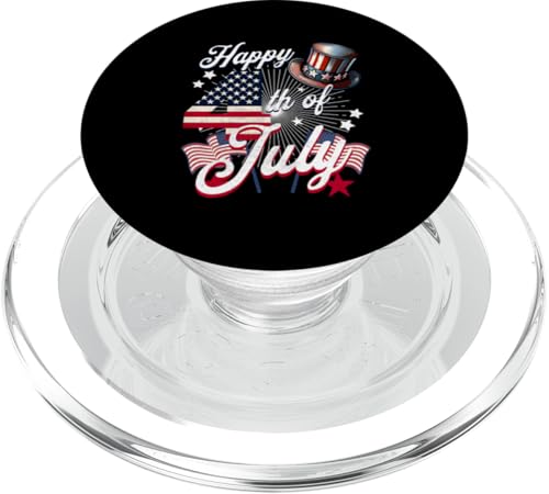Happy 4th Of Juli USA Amerikanische Flagge Patriotische Männer Frauen Kinder PopSockets PopGrip für MagSafe Happy 4th Of Juli USA Amerikanische Flagge Patriotische Männer Frauen Kinder PopSockets PopGrip für MagSafe von Patriotic American 4th of July Apparel