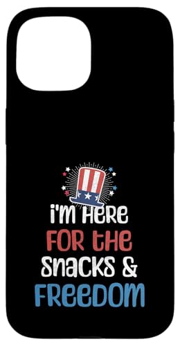 I'm Here For The Snacks & Freedom USA Funny 4th of Juli Kids Hülle für iPhone 15 I'm Here For The Snacks & Freedom USA Funny 4th of Juli Kids Hülle für iPhone 15 von Patriotic American 4th of July Apparel