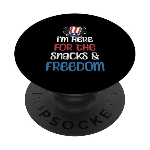 I'm Here For The Snacks & Freedom USA Funny 4th of Juli Kids PopSockets Klebender PopGrip I'm Here For The Snacks & Freedom USA Funny 4th of Juli Kids PopSockets Klebender PopGrip von Patriotic American 4th of July Apparel