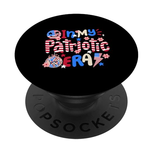 In My Patriotic Era American Retro Groovy 4th of Juli Women PopSockets Klebender PopGrip In My Patriotic Era American Retro Groovy 4th of Juli Women PopSockets Klebender PopGrip von Patriotic American 4th of July Apparel