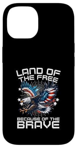 Land der Freien wegen der mutigen America Eagle Men Hülle für iPhone 14 Land der Freien wegen der mutigen America Eagle Men Hülle für iPhone 14 von Patriotic American 4th of July Apparel