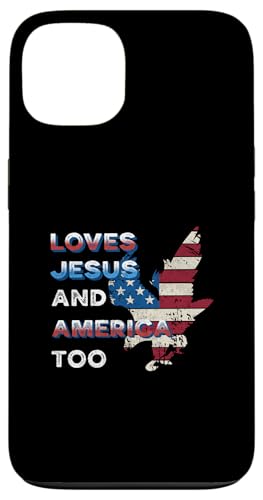 Loves Jesus And America Too 4th of Juli Christian American Hülle für iPhone 13 Loves Jesus And America Too 4th of Juli Christian American Hülle für iPhone 13 von Patriotic American 4th of July Apparel