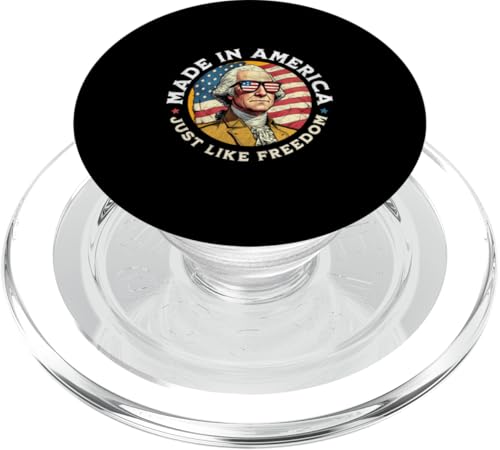Made in America Freedom Funny George Washington 4. Juli PopSockets PopGrip für MagSafe von Patriotic American 4th of July Apparel