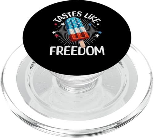 Mens Tastes Like Freedom USA Popsicle Funny 4th Of Juli Guys PopSockets PopGrip für MagSafe Mens Tastes Like Freedom USA Popsicle Funny 4th Of Juli Guys PopSockets PopGrip für MagSafe von Patriotic American 4th of July Apparel