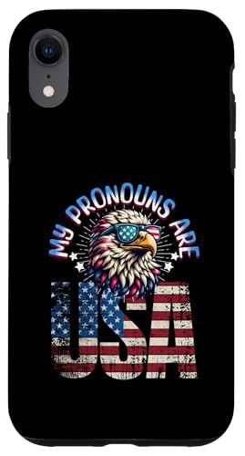My Pronouns Are USA Funny Eagle 4th of Juli American Men Hülle für iPhone XR von Patriotic American 4th of July Apparel