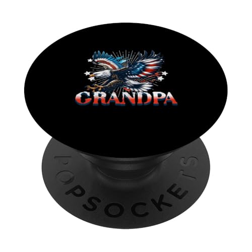 Opa Weißkopfseeadler Patriotische 4. Juli USA Flagge passend PopSockets Klebender PopGrip Opa Weißkopfseeadler Patriotische 4. Juli USA Flagge passend PopSockets Klebender PopGrip von Patriotic American 4th of July Apparel