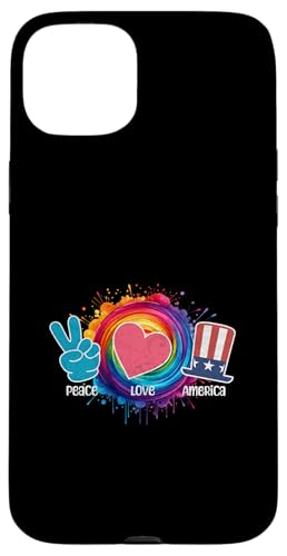 Peace Love America Tie Dye Happy 4th of Juli Jungen Mädchen Kinder Hülle für iPhone 15 Plus Peace Love America Tie Dye Happy 4th of Juli Jungen Mädchen Kinder Hülle für iPhone 15 Plus von Patriotic American 4th of July Apparel