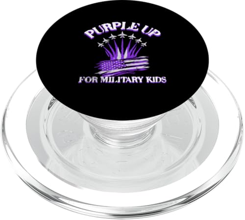 Purple Up For Military Kids Day, amerikanische Kinder, Jungen und Mädchen PopSockets PopGrip für MagSafe Purple Up For Military Kids Day, amerikanische Kinder, Jungen und Mädchen PopSockets PopGrip für MagSafe von Patriotic American 4th of July Apparel
