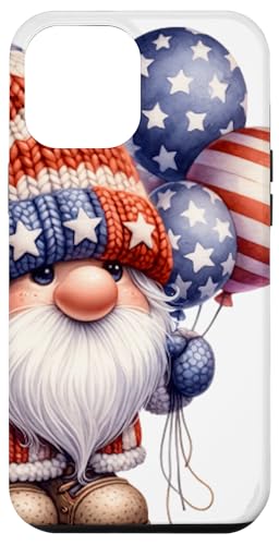 4th Of July Gnome With Stars And Stripes Balloons Patriotic Hülle für iPhone 12 Pro Max von Patriotic Gnome Stuff Fourth Of July Accessories