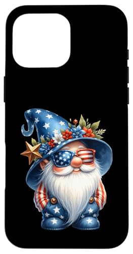 American Flag Themed Gnome Graphic For Funny 4th Of July Hülle für iPhone 16 Pro Max von Patriotic Gnome Stuff Fourth Of July Accessories