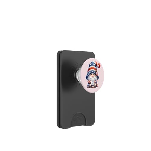 Cute 4th Of July Gnome Mom For Girls Funny Independence Day PopSockets PopWallet für MagSafe von Patriotic Gnome Stuff Fourth Of July Accessories