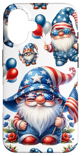 Cute 4th Of July Phone Accessories Patriotic America Gnomes Hülle für iPhone 16 Cute 4th Of July Phone Accessories Patriotic America Gnomes Hülle für iPhone 16 von Patriotic Gnome Stuff Fourth Of July Accessories
