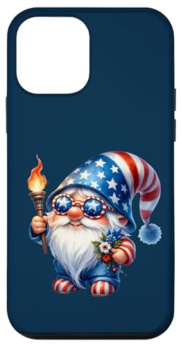 Cute July 4th Gnome Graphic With Torch And Patriotic Flowers Hülle für iPhone 12 mini von Patriotic Gnome Stuff Fourth Of July Accessories