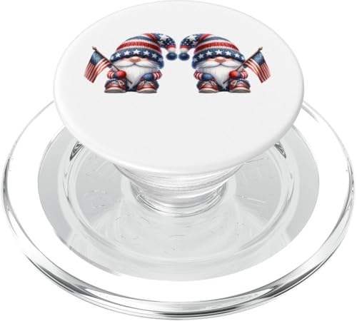 Funny America Gnome Graphic For Patriotic Family 4th Of July PopSockets PopGrip für MagSafe von Patriotic Gnome Stuff Fourth Of July Accessories