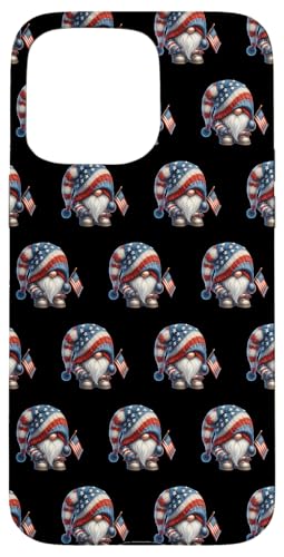 Grumpy Dad Gnome In Fourth Of July Outfit Funny Patriotic Hülle für iPhone 15 Pro Max von Patriotic Gnome Stuff Fourth Of July Accessories