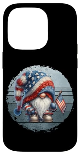 Retro 4th Of July Gnome American Flag Themed Graphic For Dad Hülle für iPhone 14 Pro von Patriotic Gnome Stuff Fourth Of July Accessories