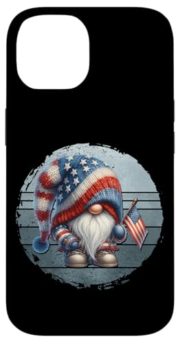 Retro 4th Of July Gnome American Flag Themed Graphic For Dad Hülle für iPhone 14 von Patriotic Gnome Stuff Fourth Of July Accessories