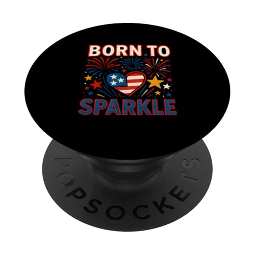 4. Juli Cute Kids Born to Sparkle Patriotic USA PopSockets Klebender PopGrip 4. Juli Cute Kids Born to Sparkle Patriotic USA PopSockets Klebender PopGrip von Patriotic Panache - 4th of July & Memorial Day