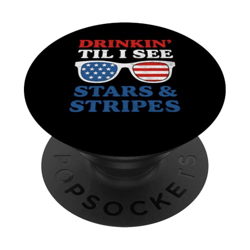4. Juli Drinkin Tell I see Stars Vintage USA Sonnenbrille PopSockets Klebender PopGrip 4. Juli Drinkin Tell I see Stars Vintage USA Sonnenbrille PopSockets Klebender PopGrip von Patriotic Panache - 4th of July & Memorial Day