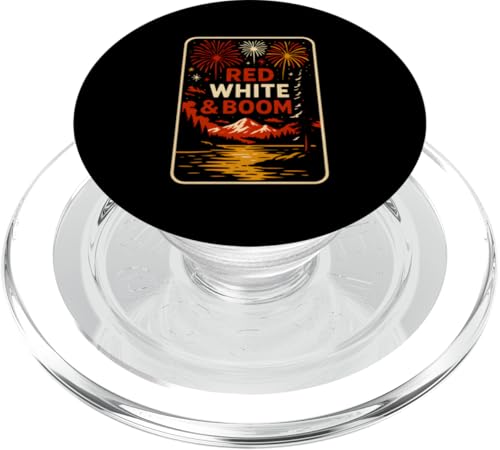 4. Juli Rot Weiß & Boom Cute Sunset USA Feuerwerk PopSockets PopGrip für MagSafe von Patriotic Panache - 4th of July & Memorial Day