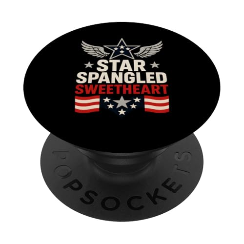 4. Juli Star Spangled Sweetheart Patriotische Damen USA PopSockets Klebender PopGrip 4. Juli Star Spangled Sweetheart Patriotische Damen USA PopSockets Klebender PopGrip von Patriotic Panache - 4th of July & Memorial Day