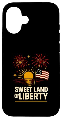 4. Juli Sweet Land Of Liberty Sunset USA Fireworks Hülle für iPhone 16 4. Juli Sweet Land Of Liberty Sunset USA Fireworks Hülle für iPhone 16 von Patriotic Panache - 4th of July & Memorial Day