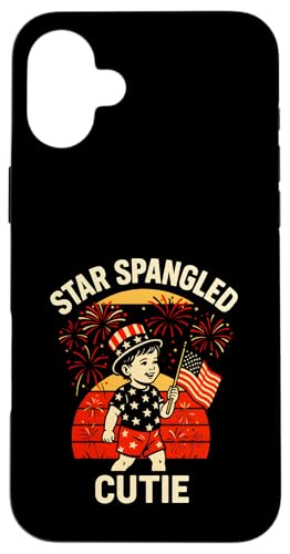 Cooles patriotisches US-Feuerwerk mit Star Spangled Cutie für Kinder Hülle für iPhone 16 Plus Cooles patriotisches US-Feuerwerk mit Star Spangled Cutie für Kinder Hülle für iPhone 16 Plus von Patriotic Panache - 4th of July & Memorial Day