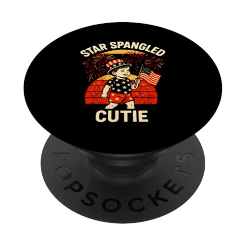 Cooles patriotisches US-Feuerwerk mit Star Spangled Cutie für Kinder PopSockets Klebender PopGrip Cooles patriotisches US-Feuerwerk mit Star Spangled Cutie für Kinder PopSockets Klebender PopGrip von Patriotic Panache - 4th of July & Memorial Day