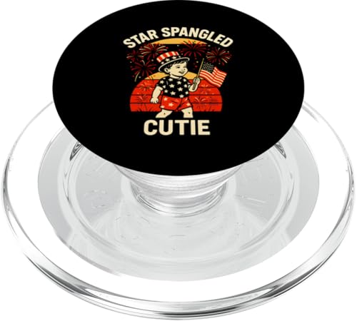 Cooles patriotisches US-Feuerwerk mit Star Spangled Cutie für Kinder PopSockets PopGrip für MagSafe Cooles patriotisches US-Feuerwerk mit Star Spangled Cutie für Kinder PopSockets PopGrip für MagSafe von Patriotic Panache - 4th of July & Memorial Day