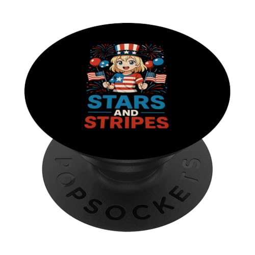 Kinder feiern Stars and Stripes Patriotic USA PopSockets Klebender PopGrip Kinder feiern Stars and Stripes Patriotic USA PopSockets Klebender PopGrip von Patriotic Panache - 4th of July & Memorial Day