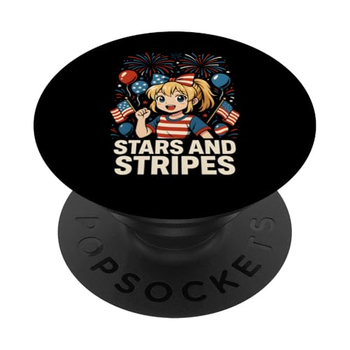 Kinder feiern Stars and Stripes Patriotic USA PopSockets Klebender PopGrip Kinder feiern Stars and Stripes Patriotic USA PopSockets Klebender PopGrip von Patriotic Panache - 4th of July & Memorial Day