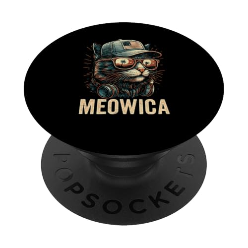 Lustige 4. Juli Meowica Kitty Süße Katze USA Flagge PopSockets Klebender PopGrip Lustige 4. Juli Meowica Kitty Süße Katze USA Flagge PopSockets Klebender PopGrip von Patriotic Panache - 4th of July & Memorial Day