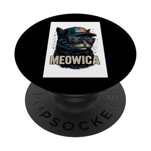 Lustige 4. Juli Meowica Kitty Süße Katze USA Flagge PopSockets Klebender PopGrip Lustige 4. Juli Meowica Kitty Süße Katze USA Flagge PopSockets Klebender PopGrip von Patriotic Panache - 4th of July & Memorial Day